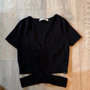 Zara V-Neck Cutout Top